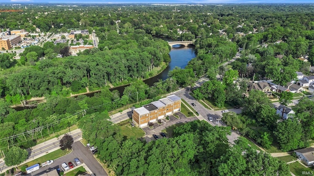 820 N Niles Ave Unit C, South Bend, IN 46617 - aerial view of property's location featuring a heavily wooded area and a large body of water