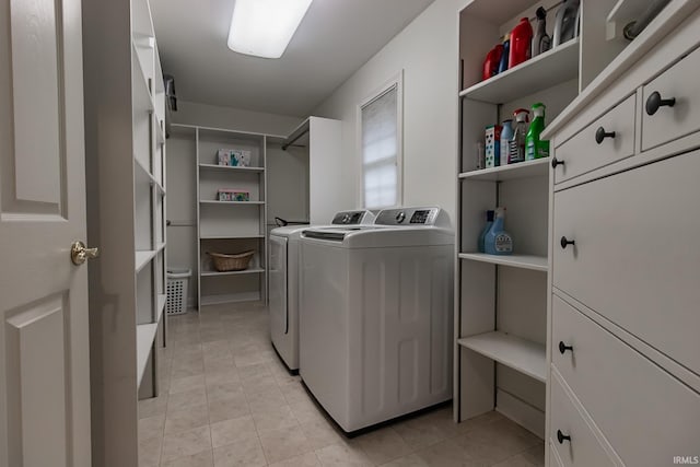 2200 E Boonville New Harmony Rd, Evansville, IN 47725 - washroom with washer and dryer and light tile patterned floors