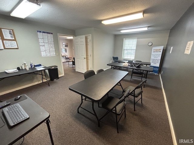721 N 7th St, Vincennes, IN 47591 - office area featuring a textured ceiling and carpet floors