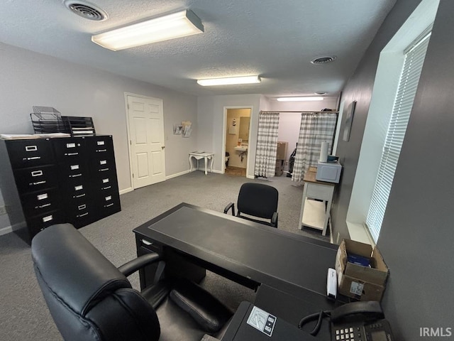 721 N 7th St, Vincennes, IN 47591 - carpeted office space featuring a textured ceiling and baseboards