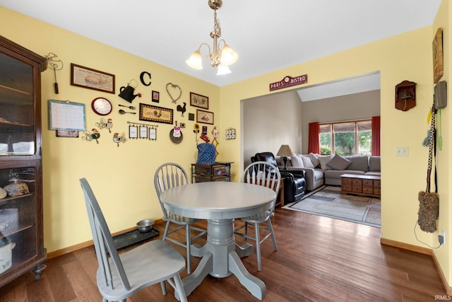 12426 Sonoma, Fort Wayne, IN 46818 - dining room featuring a chandelier and dark wood-style floors