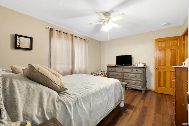 12426 Sonoma, Fort Wayne, IN 46818 - bedroom with dark wood finished floors and a ceiling fan