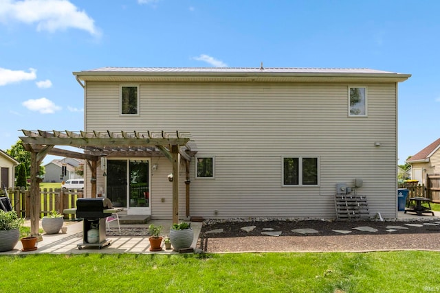 12426 Sonoma, Fort Wayne, IN 46818 - rear view of house featuring a pergola, a patio area, and a metal roof