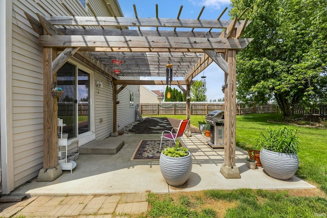12426 Sonoma, Fort Wayne, IN 46818 - fenced backyard featuring a patio, a grill, and a pergola