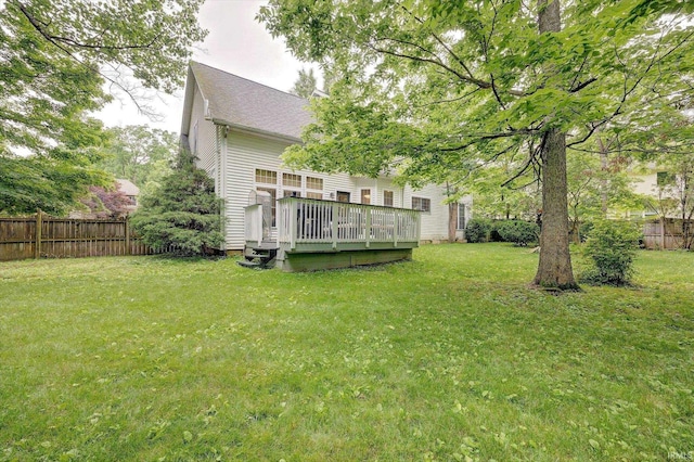 1045 E Chris Ln, Bloomington, IN 47401 - view of yard featuring a wooden deck