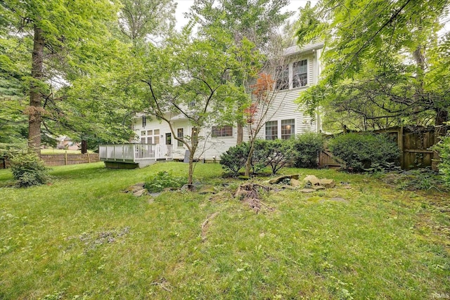 1045 E Chris Ln, Bloomington, IN 47401 - view of yard with a deck