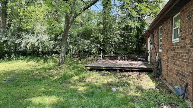 54213 Terrace Ln, South Bend, IN 46635 - view of yard featuring a wooden deck