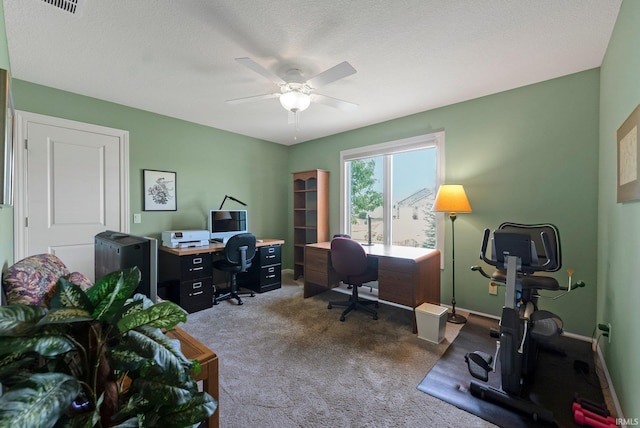10057 Chapmans Cv, Fort Wayne, IN 46835 - carpeted home office with a ceiling fan