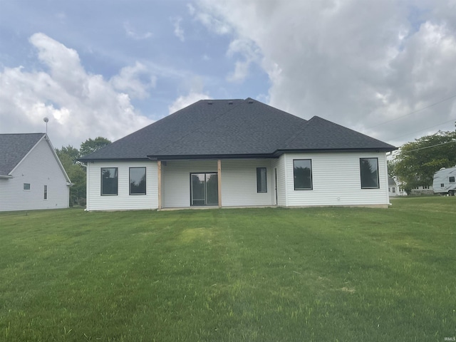 1609 Diane Dr, Ossian, IN 46777 - rear view of property featuring a yard and a shingled roof