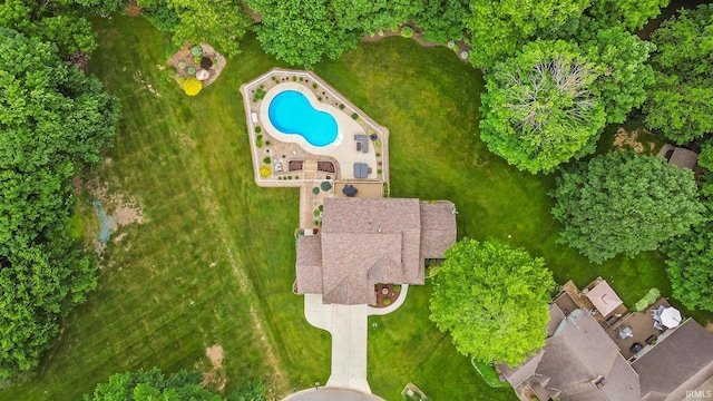 32750 Deer Watch Ct, New Carlisle, IN 46552 - drone / aerial view of a pool