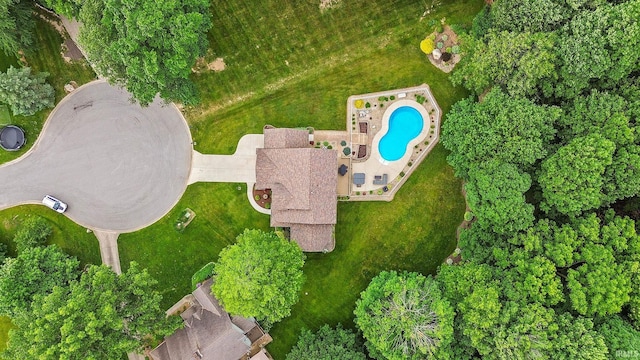 32750 Deer Watch Ct, New Carlisle, IN 46552 - aerial view of property's location featuring a pool area