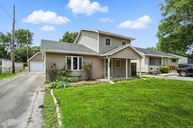 2707 Stanford Ave, Fort Wayne, IN 46808 - traditional-style house with a garage, a porch, and a shingled roof