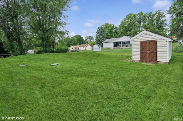 19629 Gilmer St, South Bend, IN 46614 - view of yard with a storage unit