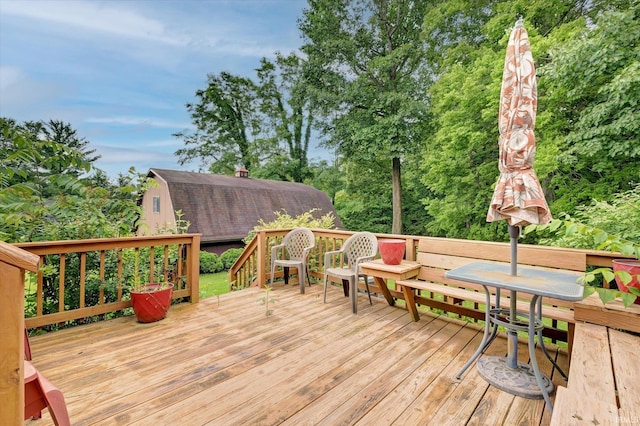 600 Forest Dr, Bloomfield, IN 47424 - deck with view of scattered trees