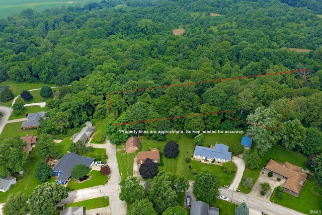 600 Forest Dr, Bloomfield, IN 47424 - view of property location featuring a heavily wooded area and property parcel outlined