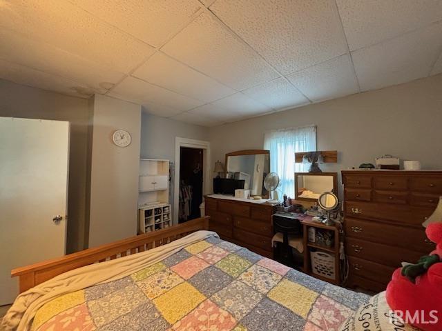 307 N Madison Ave, Fowler, IN 47944 - bedroom with a paneled ceiling