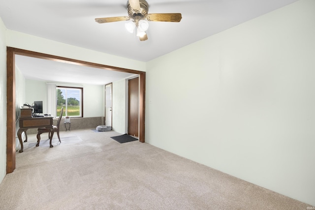 2606 Prairie Grove Dr, Fort Wayne, IN 46809 - carpeted spare room featuring a desk and ceiling fan