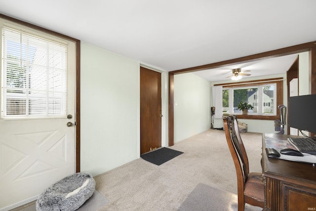 2606 Prairie Grove Dr, Fort Wayne, IN 46809 - office space featuring carpet floors and a ceiling fan