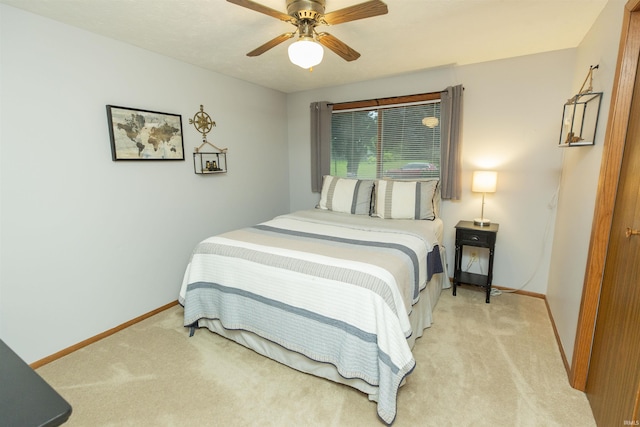 12069 N Timberline Trce, Granger, IN 46530 - bedroom with light colored carpet and ceiling fan