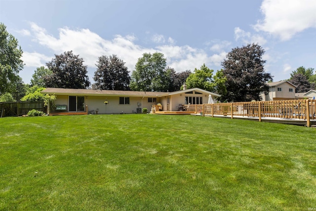 12069 N Timberline Trce, Granger, IN 46530 - back of house with a deck