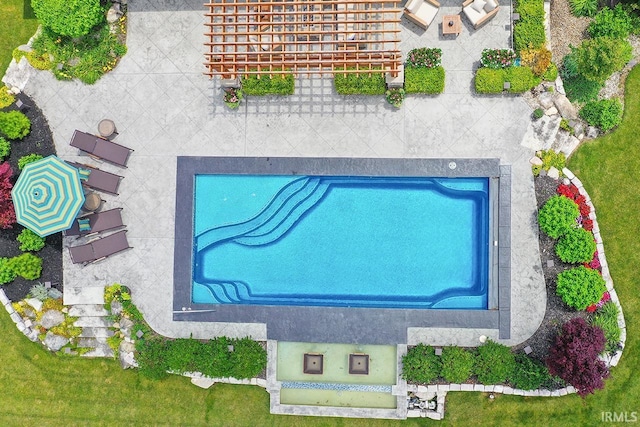 51257 Blue Ribbon Ln, Elkhart, IN 46514 - drone / aerial view of a pool