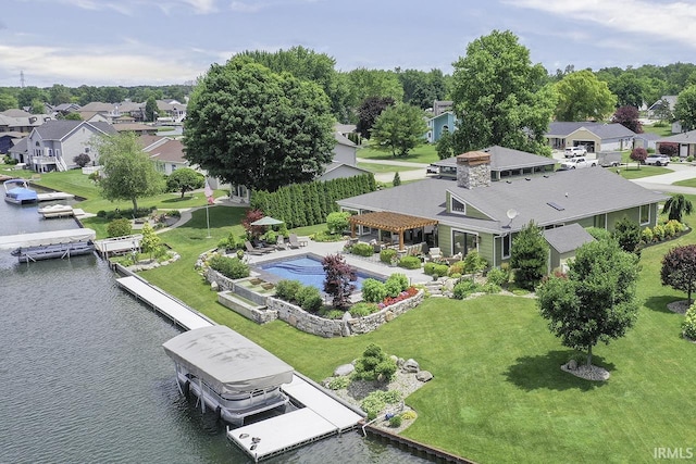 51257 Blue Ribbon Ln, Elkhart, IN 46514 - aerial perspective of suburban area featuring a large body of water