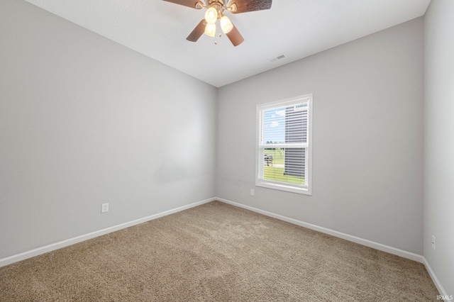 13233 Mera Cv, Fort Wayne, IN 46814 - spare room with light colored carpet, a ceiling fan, and vaulted ceiling