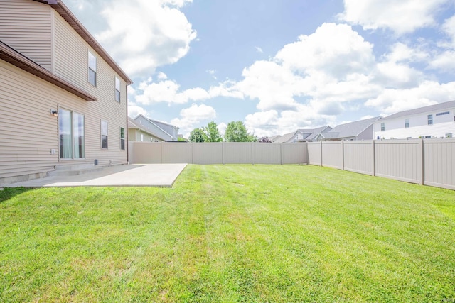 15442 Aj Dr, Evansville, IN 47725 - fenced backyard featuring a patio and a residential view