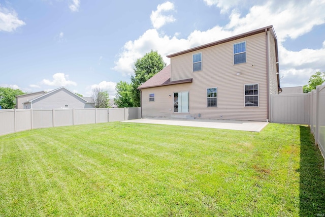 15442 Aj Dr, Evansville, IN 47725 - back of house with a patio and a fenced backyard