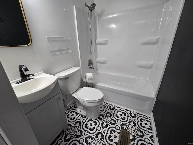 614 N Lancelot Dr, Marion, IN 46952 - full bathroom featuring vanity, bathtub / shower combination, and tile patterned flooring