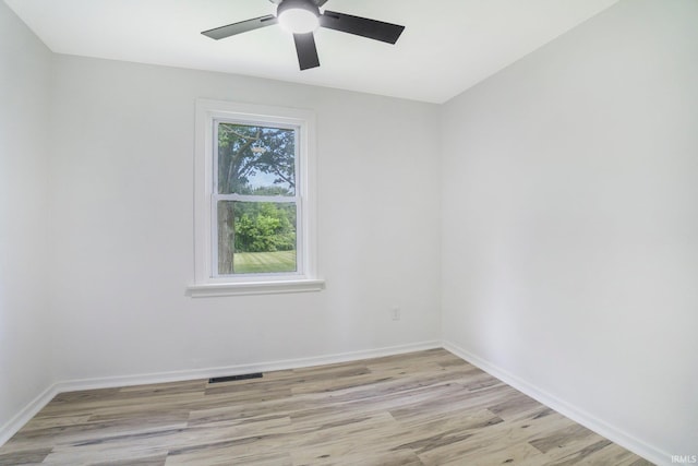 5729 Saint Joe Center Rd, Fort Wayne, IN 46835 - spare room featuring light wood-style flooring and ceiling fan
