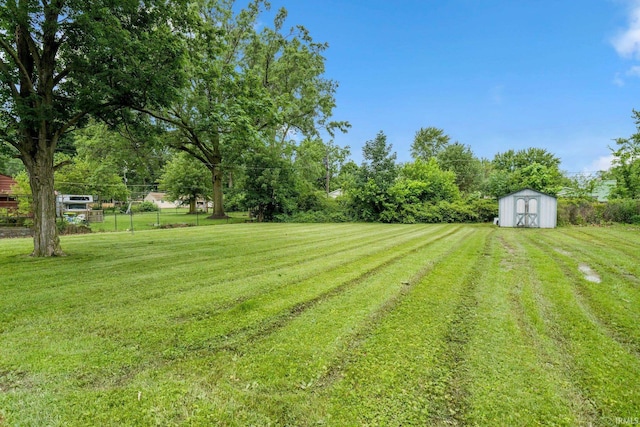 5729 Saint Joe Center Rd, Fort Wayne, IN 46835 - view of yard featuring a storage unit