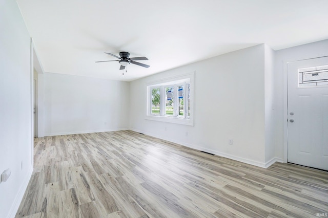5729 Saint Joe Center Rd, Fort Wayne, IN 46835 - unfurnished room with light wood-style floors and ceiling fan