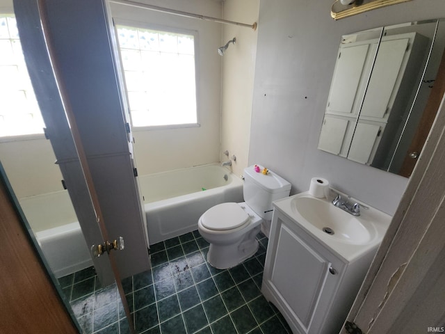 2407 George St, Logansport, IN 46947 - full bathroom featuring vanity, bathtub / shower combination, and tile patterned flooring