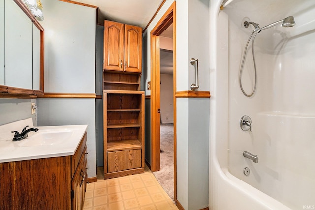 610 S Washington St, Warsaw, IN 46580 - bathroom featuring vanity, tile patterned floors, and  shower combination