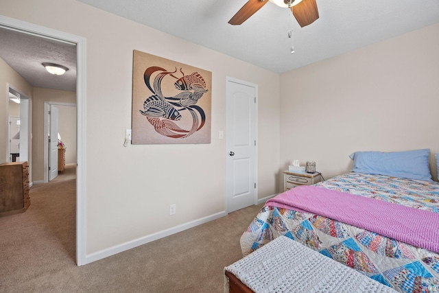 807 Percheron Pl, Lafayette, IN 47905 - carpeted bedroom with baseboards and a ceiling fan