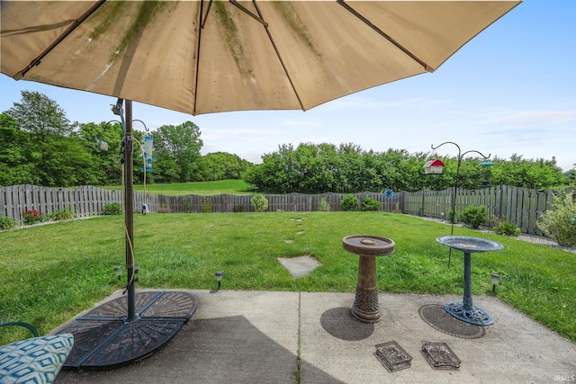 807 Percheron Pl, Lafayette, IN 47905 - fenced backyard featuring a patio