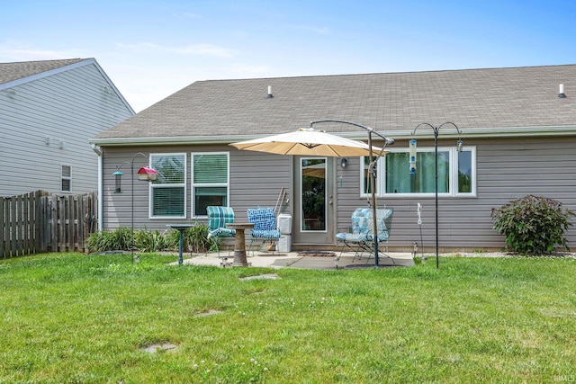807 Percheron Pl, Lafayette, IN 47905 - rear view of property featuring roof with shingles and a patio area