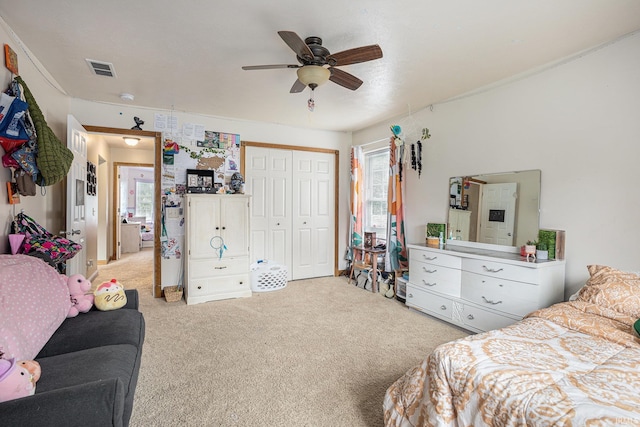 58380 Ash Rd, Osceola, IN 46561 - bedroom featuring light colored carpet, multiple windows, and a closet