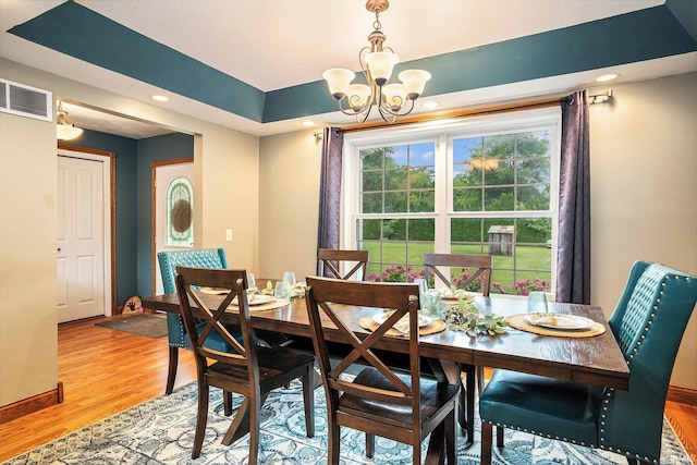 58380 Ash Rd, Osceola, IN 46561 - dining area with a chandelier, light wood finished floors, and recessed lighting