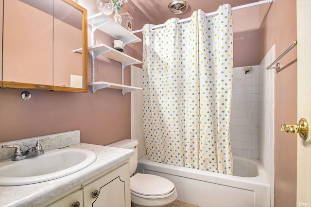 1356 Hampshire Dr, South Bend, IN 46614 - full bath featuring vanity and shower / tub combo with curtain