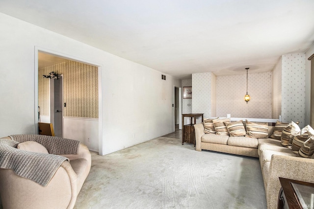 1356 Hampshire Dr, South Bend, IN 46614 - living area featuring carpet and wallpapered walls