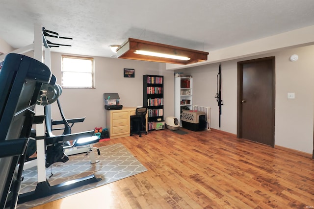 924 N Wagonwheel Trl, Lafayette, IN 47909 - exercise room featuring light wood-style flooring