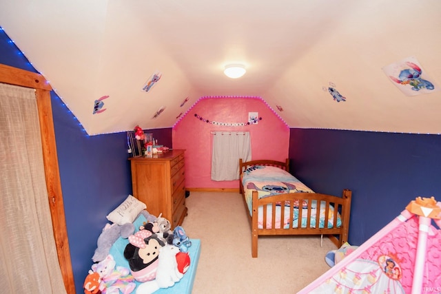 403 E Columbia St, Flora, IN 46929 - carpeted bedroom featuring vaulted ceiling