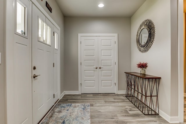 5573 Camden Dr, Newburgh, IN 47630 - entryway with wood finished floors and recessed lighting