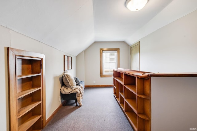 415 Wakewa Ave, South Bend, IN 46617 - living area featuring vaulted ceiling and carpet floors