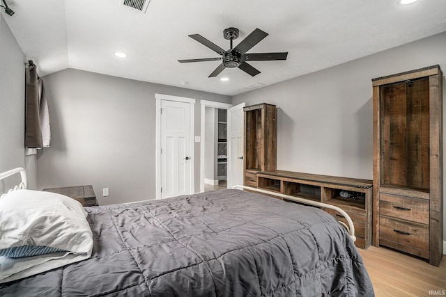 1414 Longfellow Ave, South Bend, IN 46615 - bedroom with recessed lighting, light wood finished floors, and a ceiling fan