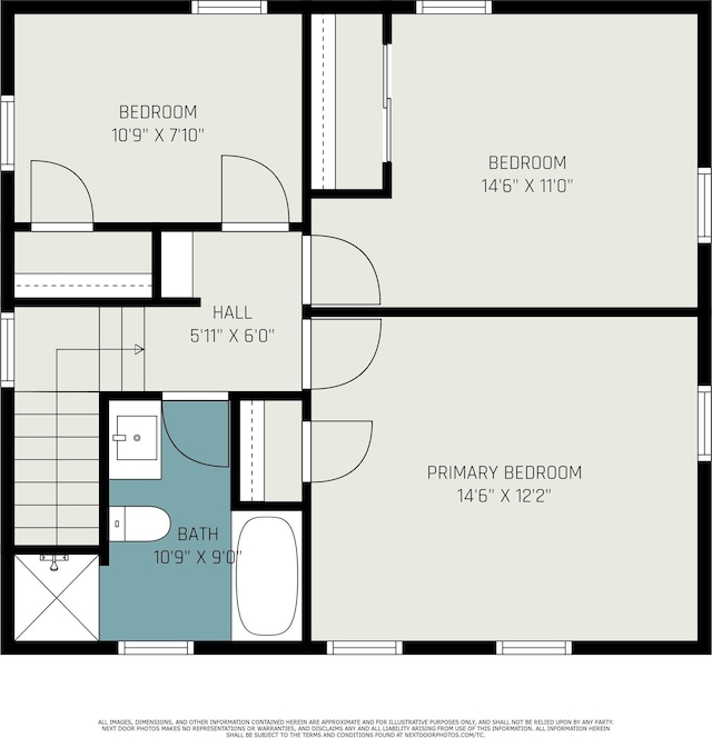 1414 Longfellow Ave, South Bend, IN 46615 - view of property floor plan