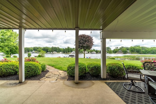 280 Ln 230 Jimmerson Lk, Angola, IN 46703 - view of patio / terrace featuring a water view