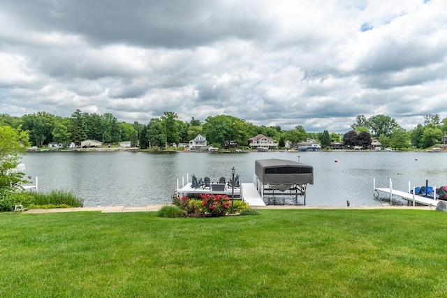 280 Ln 230 Jimmerson Lk, Angola, IN 46703 - water view featuring boat lift and a boat dock
